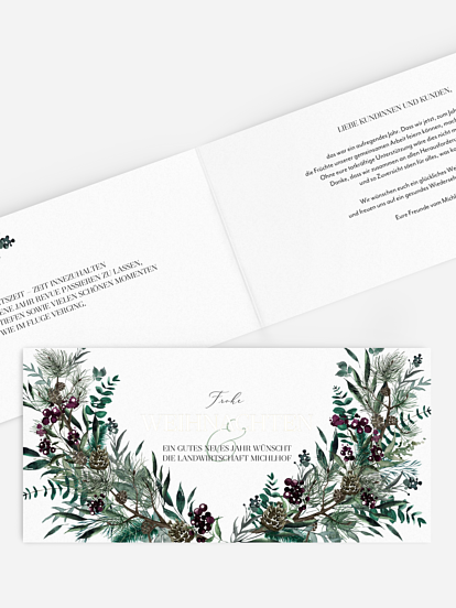 Geschäftliche Weihnachtskarte Dark Branch