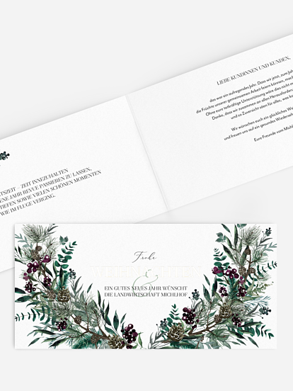 Geschäftliche Weihnachtskarte Dark Branch