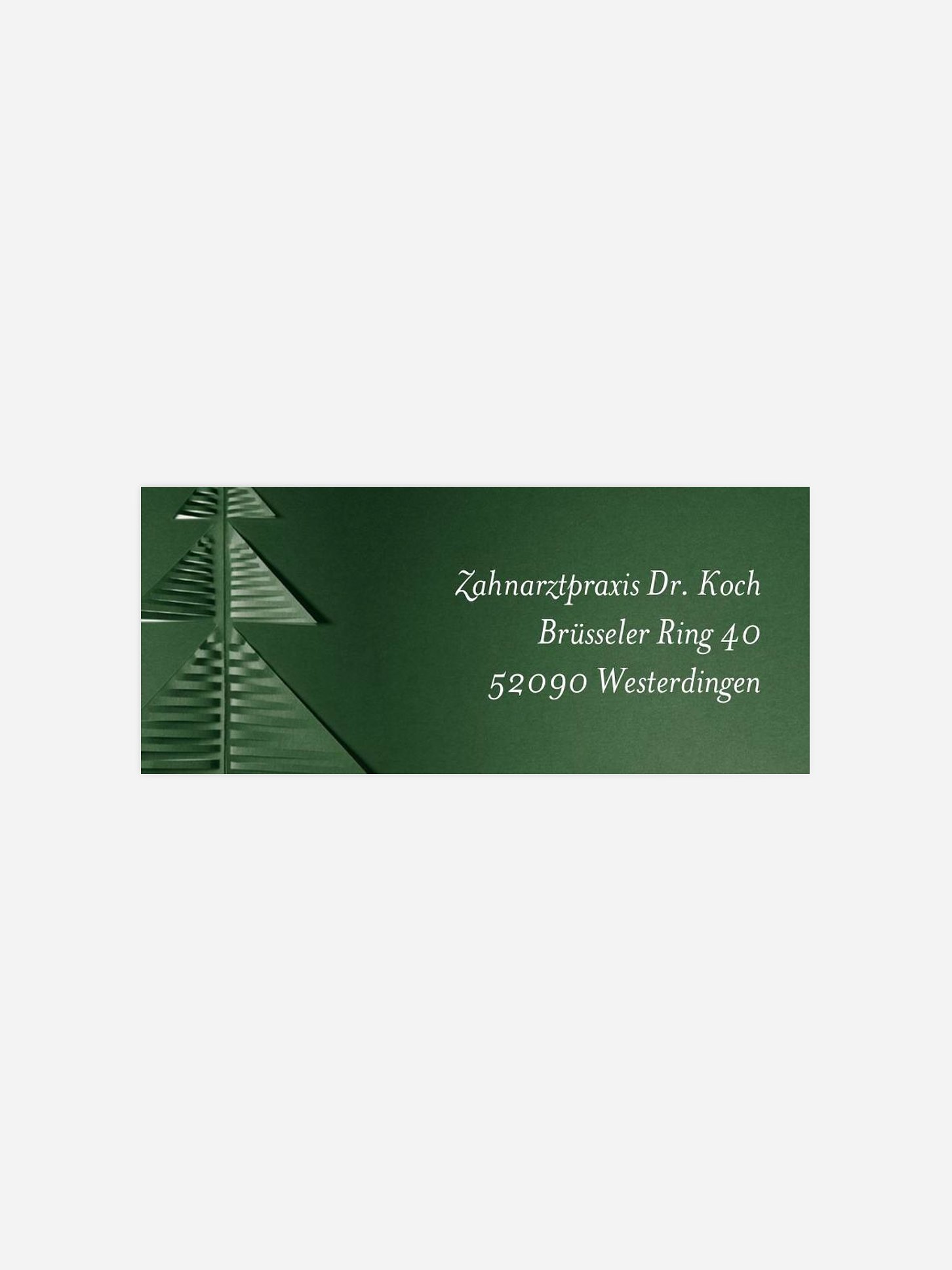 Absenderaufkleber geschäftl. Weihnachten Paper Tree