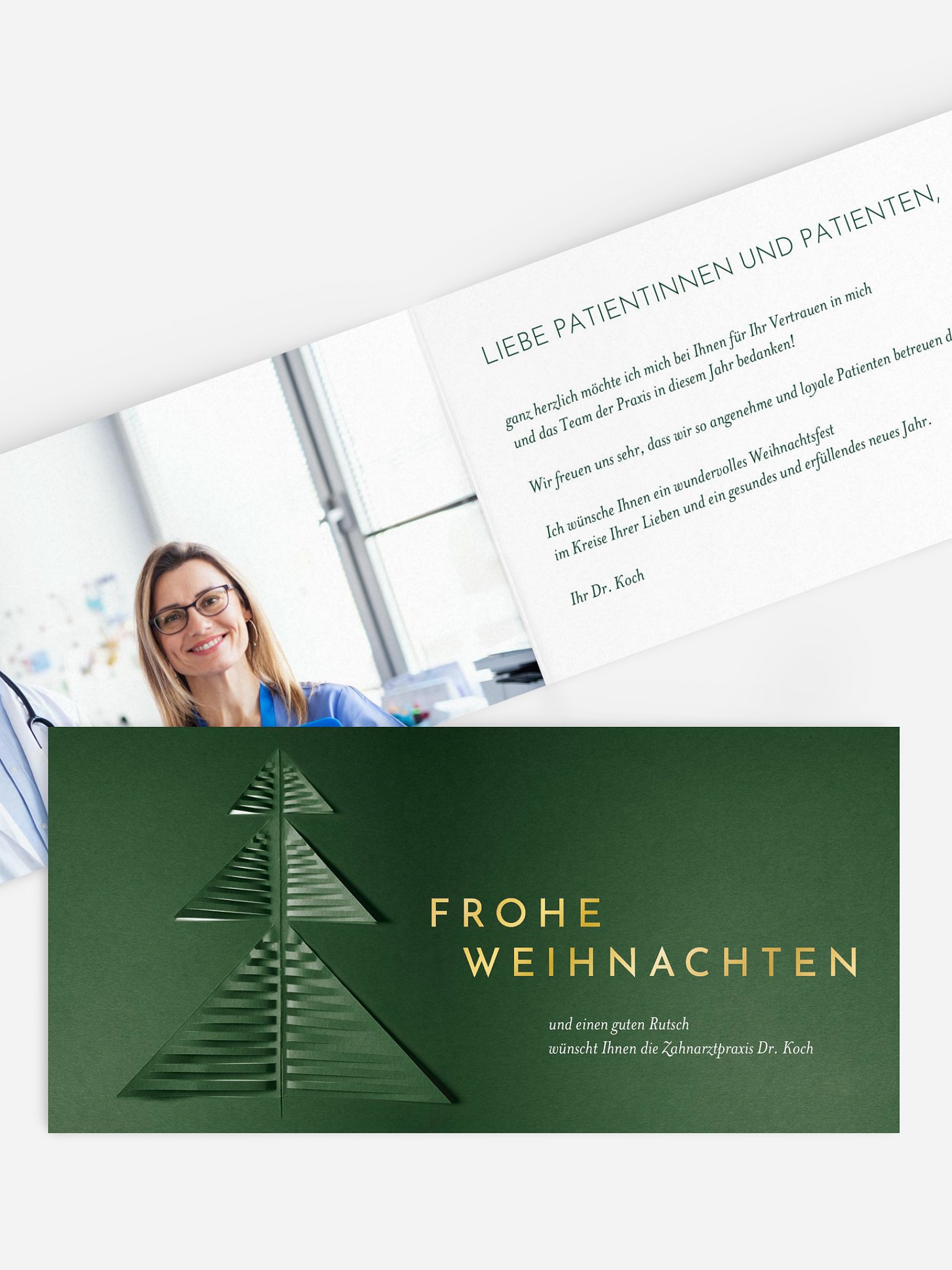 Geschäftliche Weihnachtskarte Paper Tree