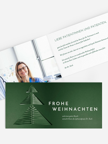 Geschäftliche Weihnachtskarte Paper Tree