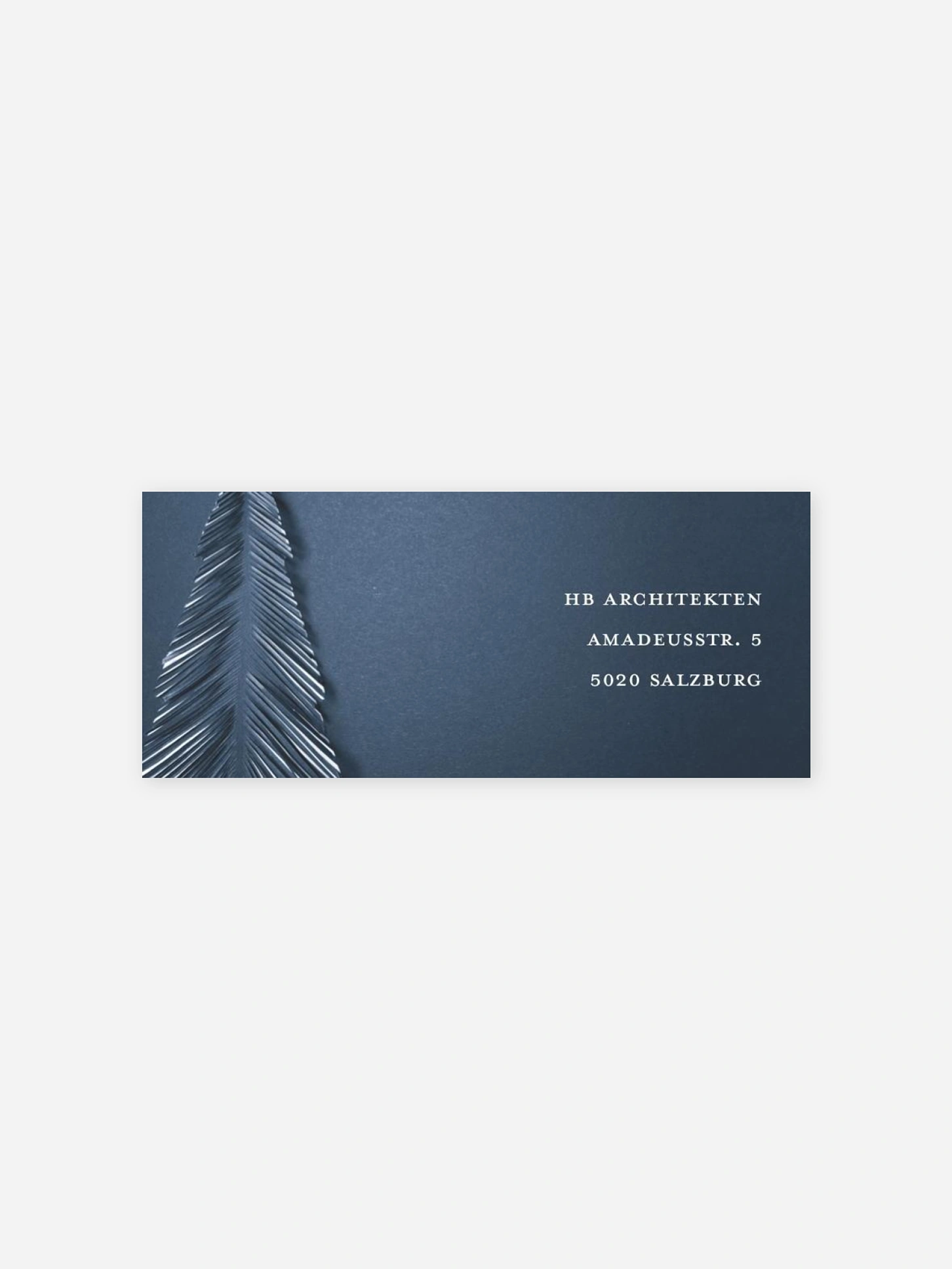 Absenderaufkleber geschäftl. Weihnachten Papiertannenbaum