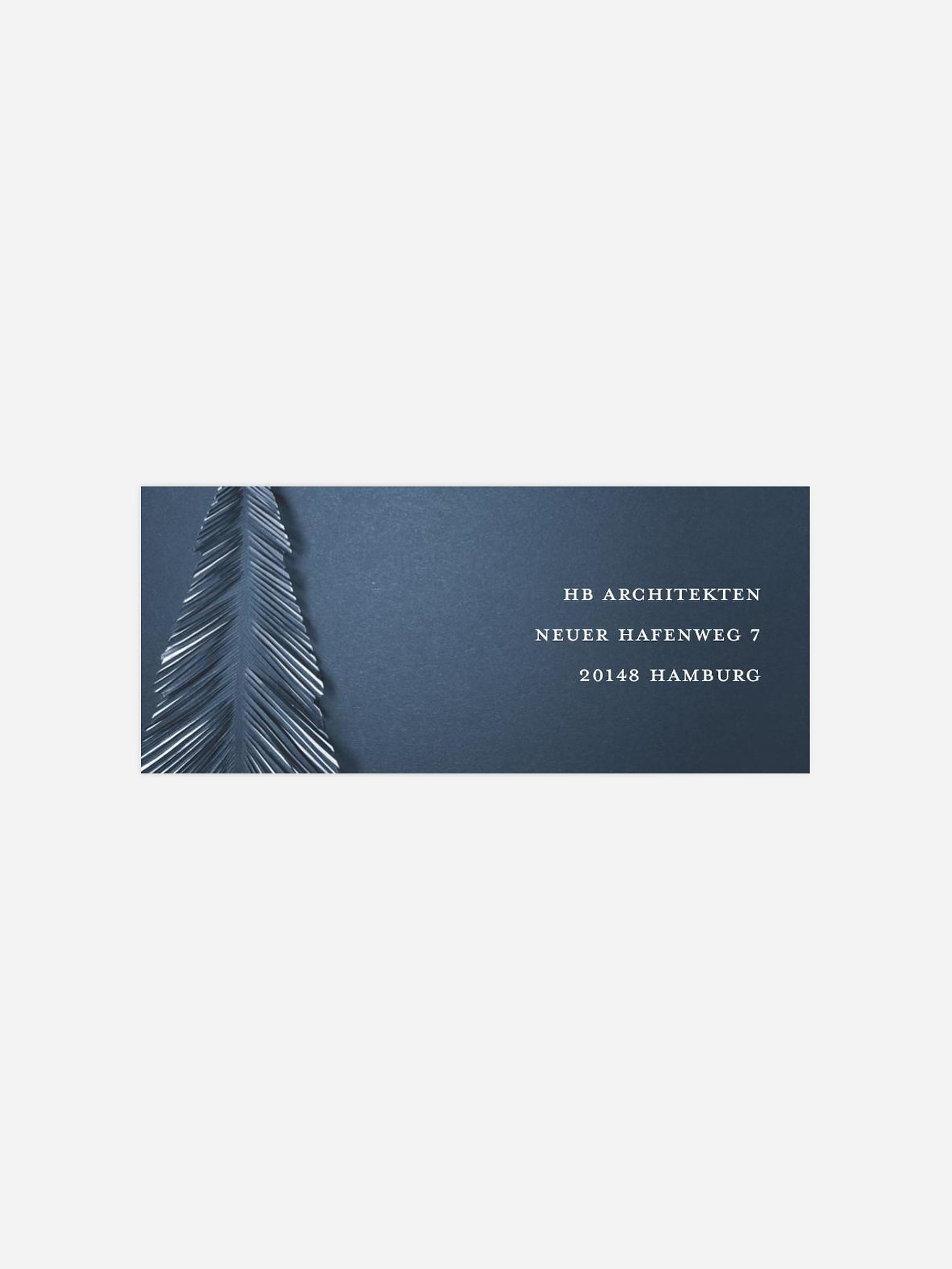 Absenderaufkleber geschäftl. Weihnachten Papiertannenbaum