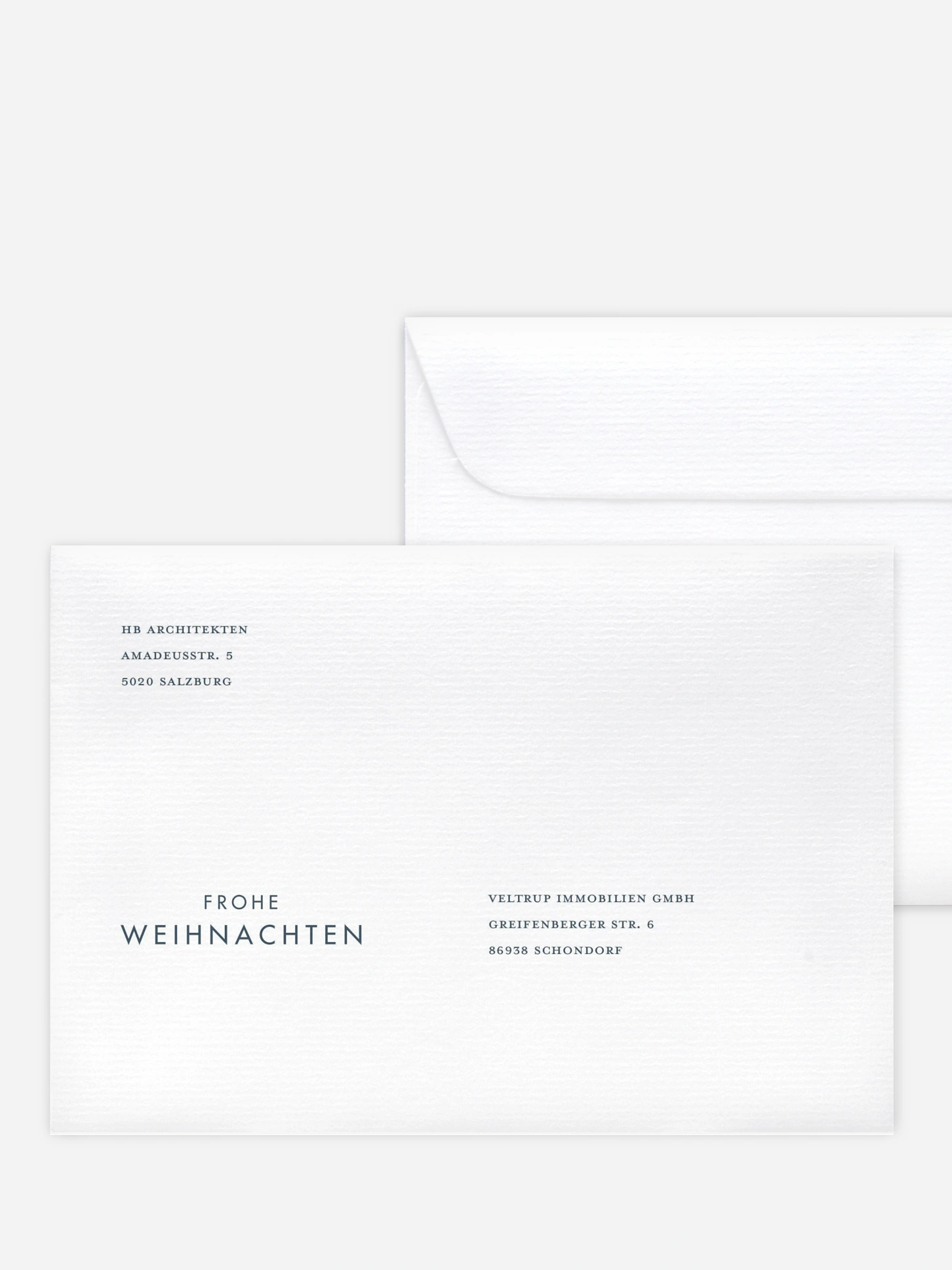 Bedruckte Umschläge geschäftl. Weihnachten Papiertannenbaum