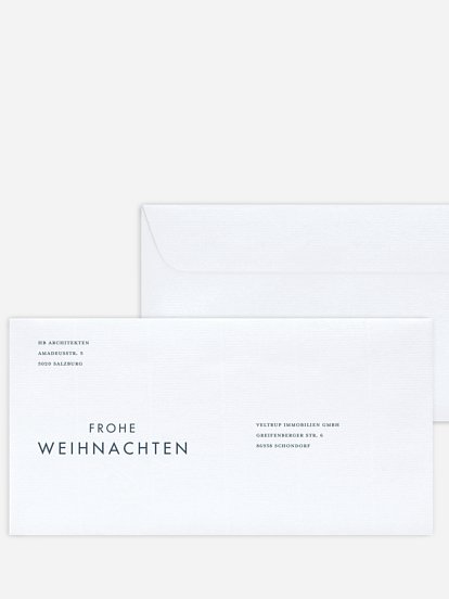 Bedruckte Umschläge geschäftl. Weihnachten Papiertannenbaum