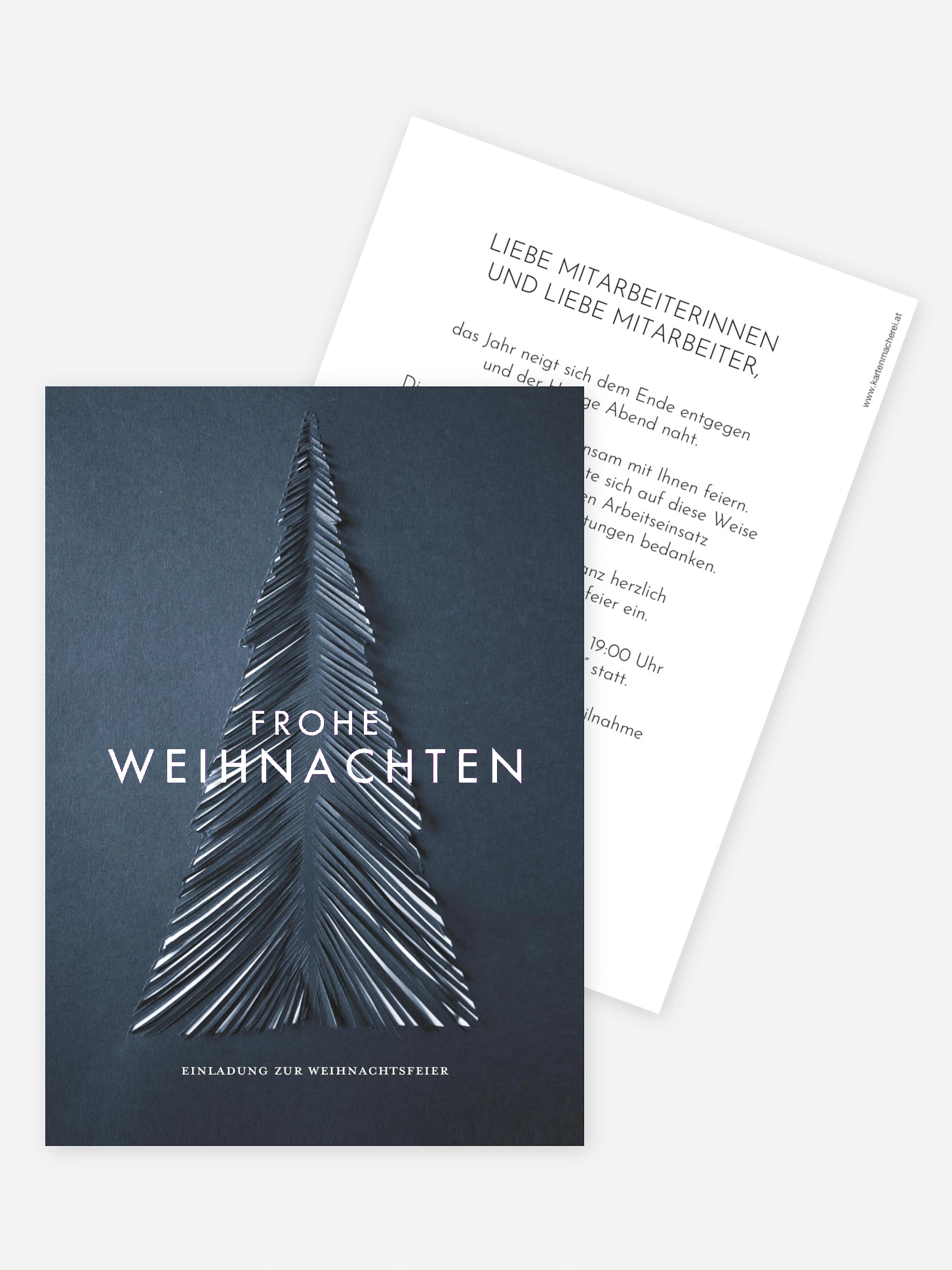 Weihnachtsfeier Papiertannenbaum