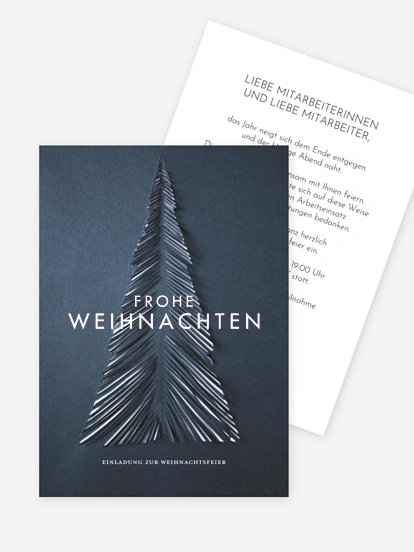 Weihnachtsfeier Papiertannenbaum
