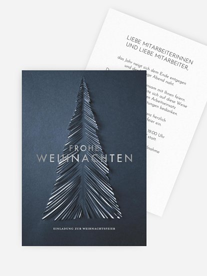 Weihnachtsfeier Papiertannenbaum