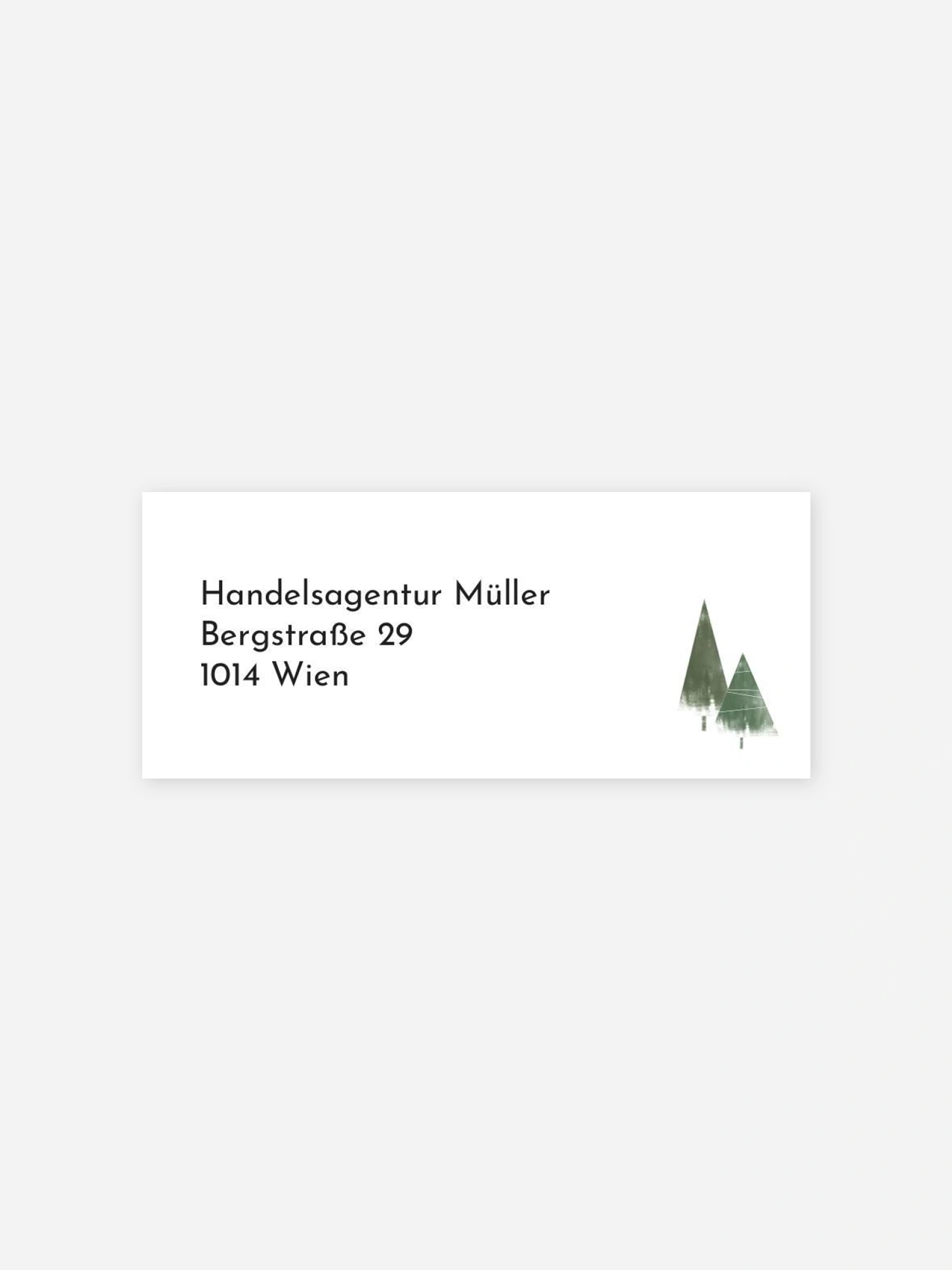 Absenderaufkleber geschäftl. Weihnachten Wood City