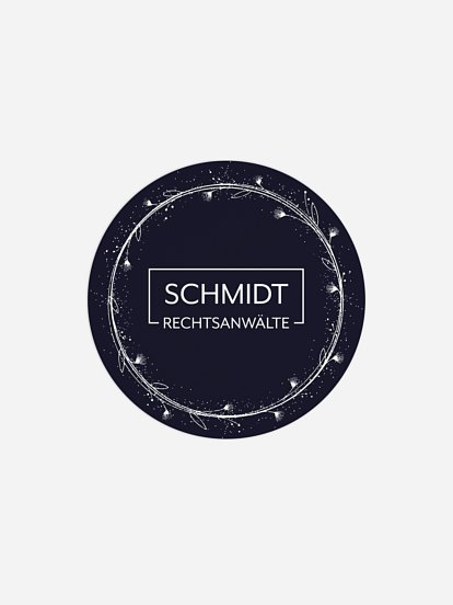 Geschenkaufkleber Geschäftlich Goldkranz