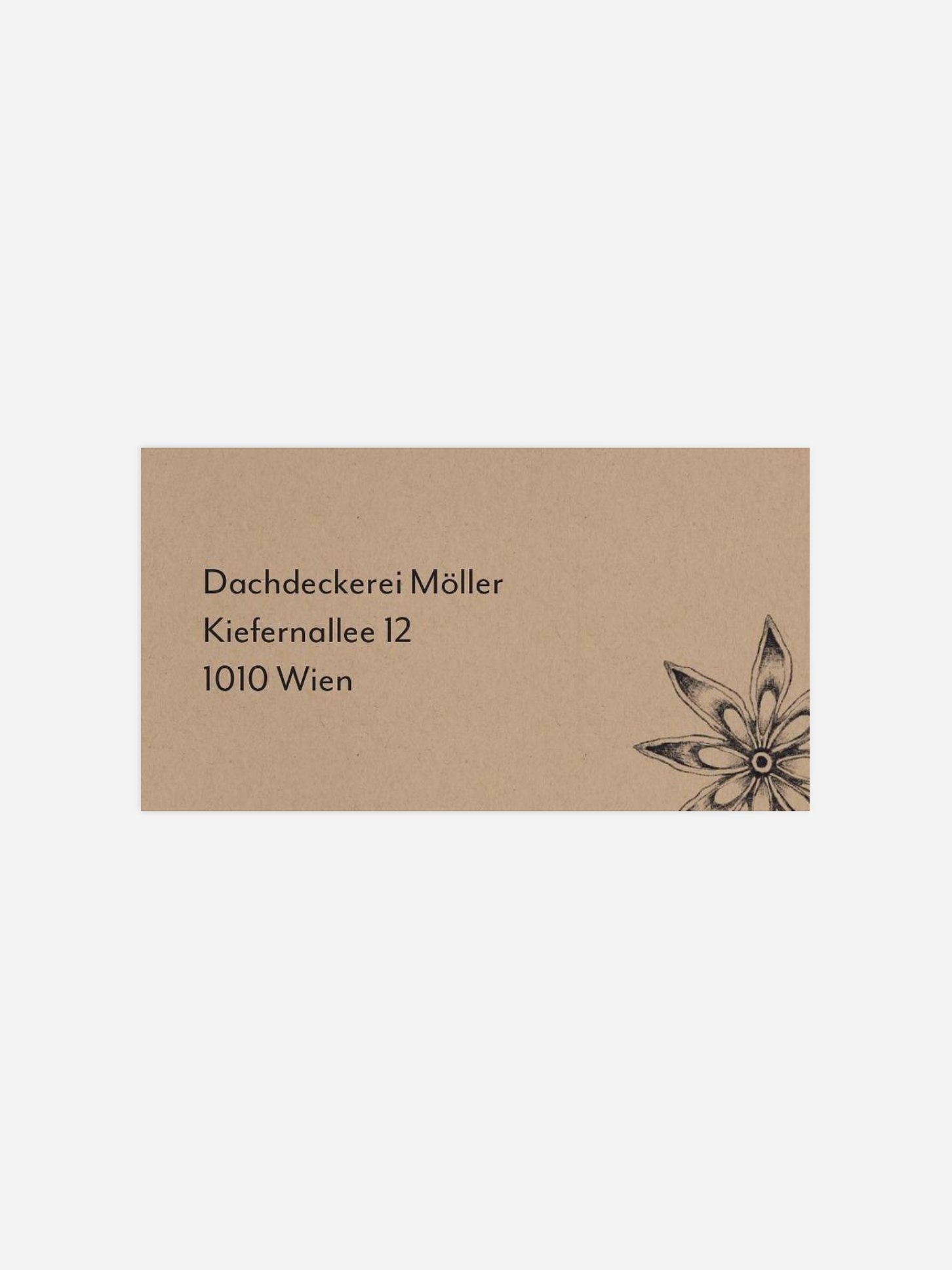Empfängeraufkleber geschäftl. Weihnachten Nüsschen