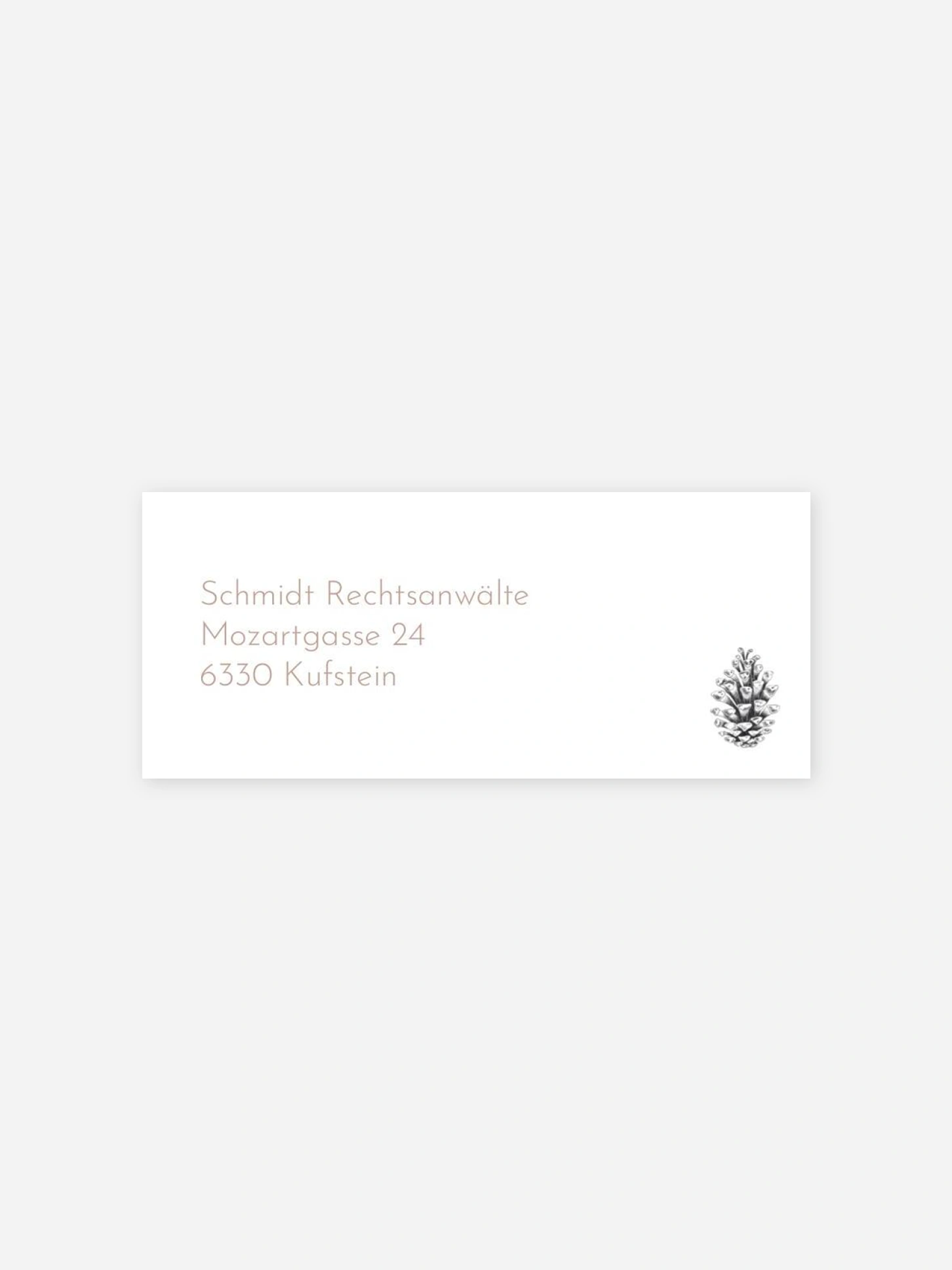 Absenderaufkleber geschäftl. Weihnachten Pinecone Branch
