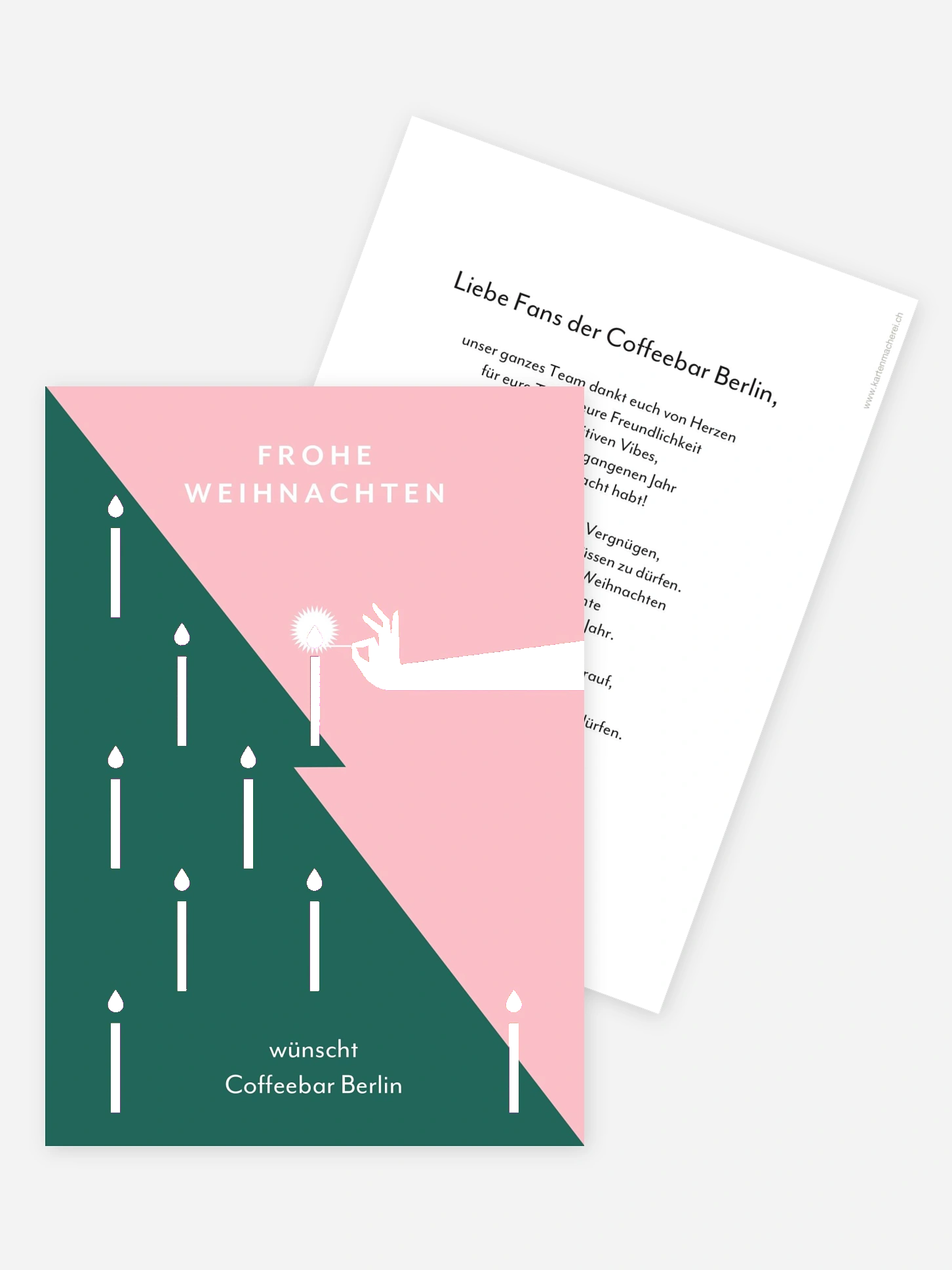 Geschäftliche Weihnachtskarte Kerzenschein