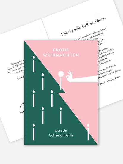 Geschäftliche Weihnachtskarte Kerzenschein