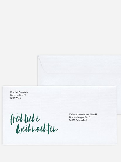 Bedruckte Umschläge geschäftl. Weihnachten Reindeer