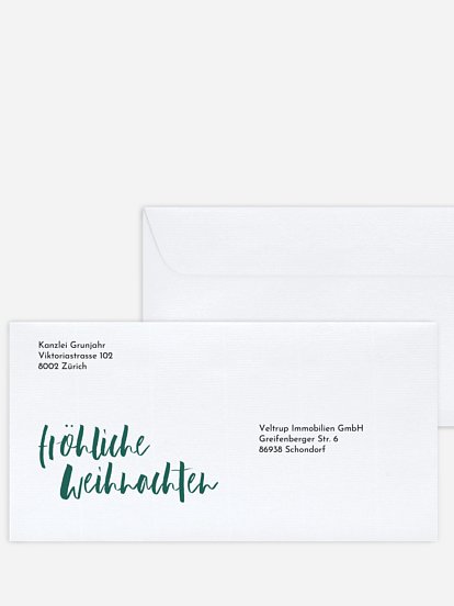 Bedruckte Umschläge geschäftl. Weihnachten Reindeer