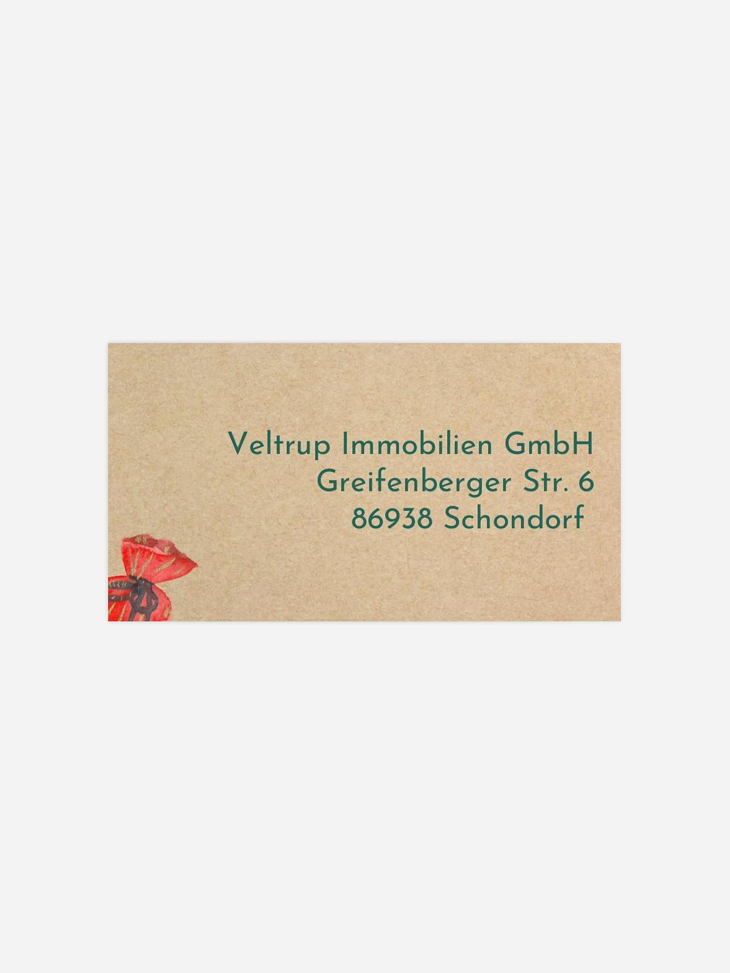 Empfängeraufkleber geschäftl. Weihnachten Reindeer