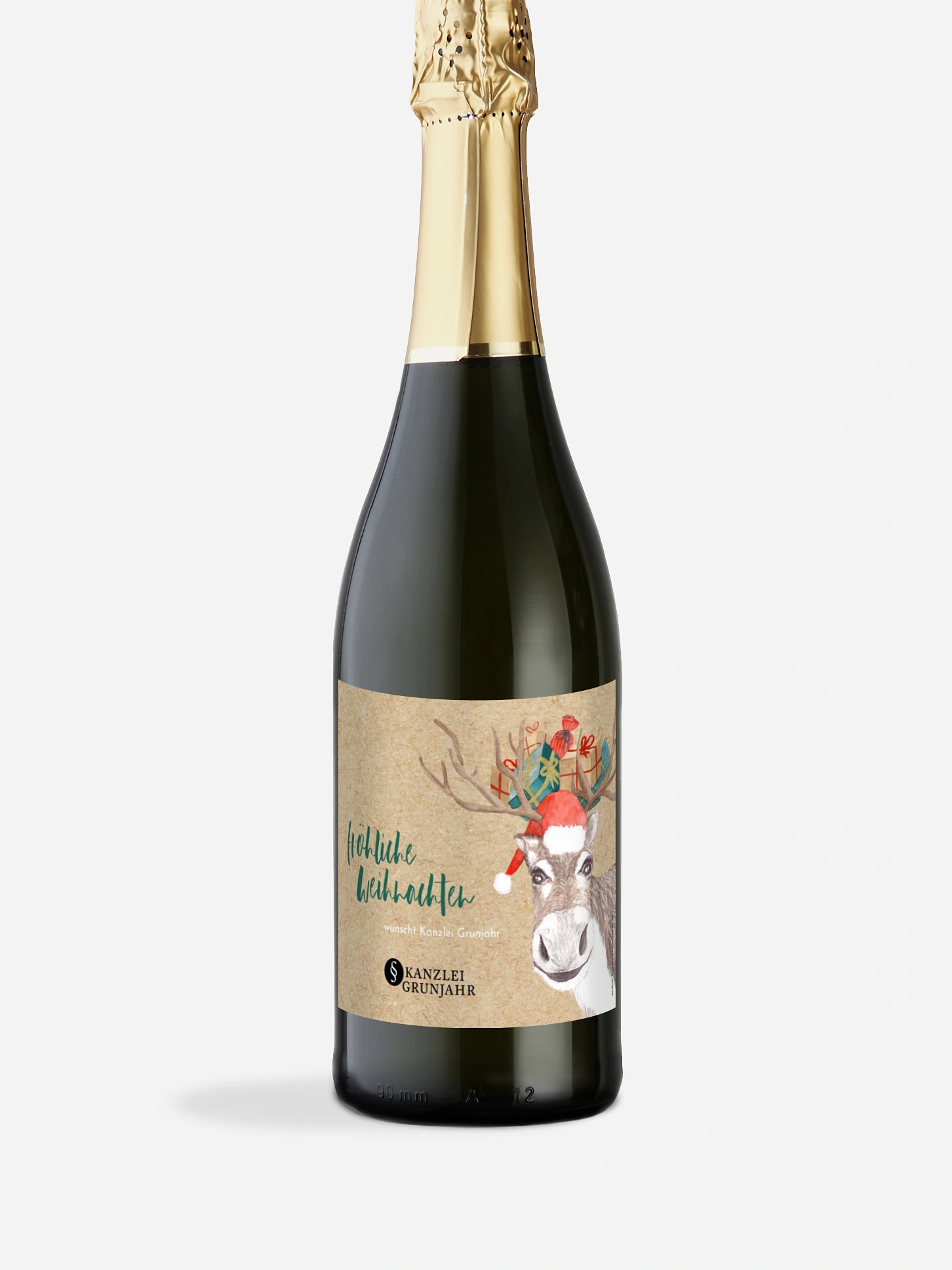 Flaschenetikett geschäftlich Reindeer