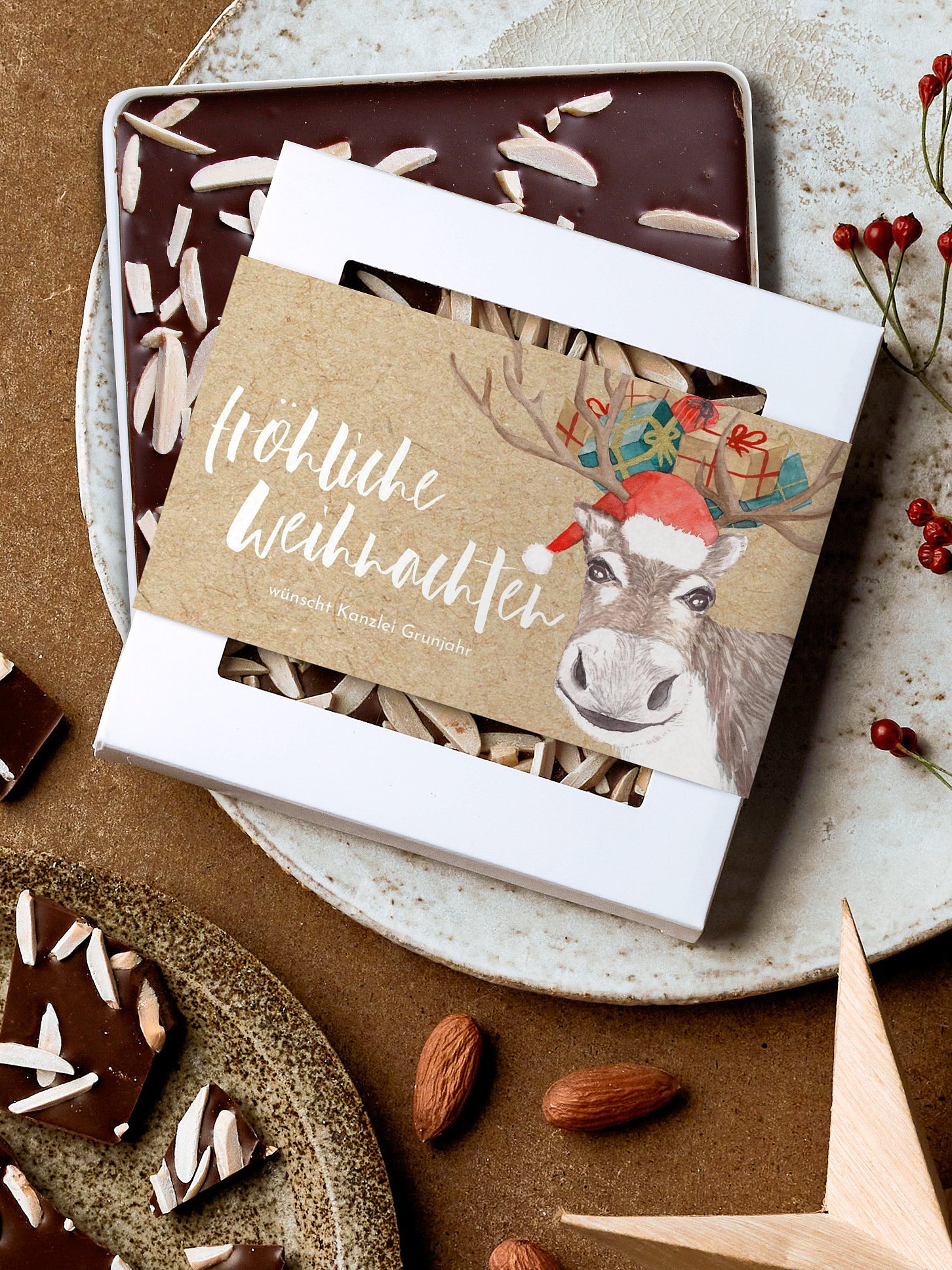 Schokobox geschäftlich Reindeer
