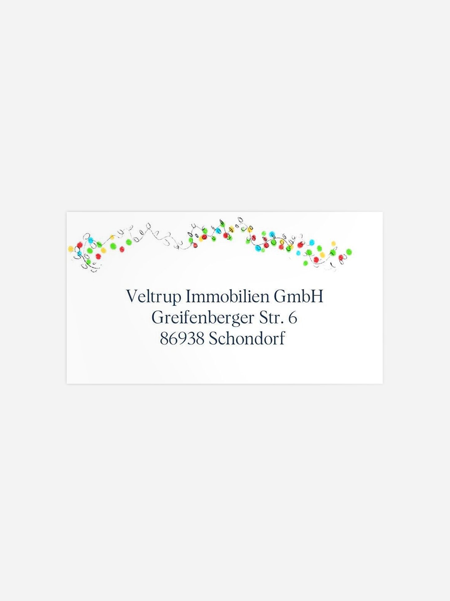 Empfängeraufkleber geschäftl. Weihnachten Eisbärenfamilie