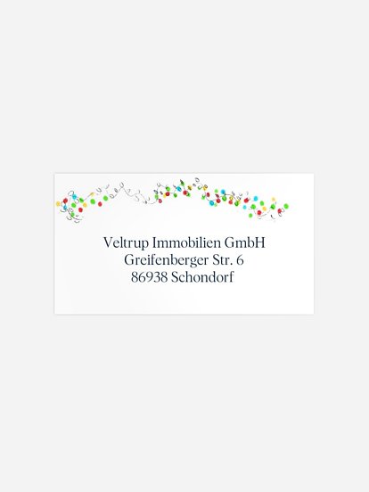 Empfängeraufkleber geschäftl. Weihnachten Eisbärenfamilie