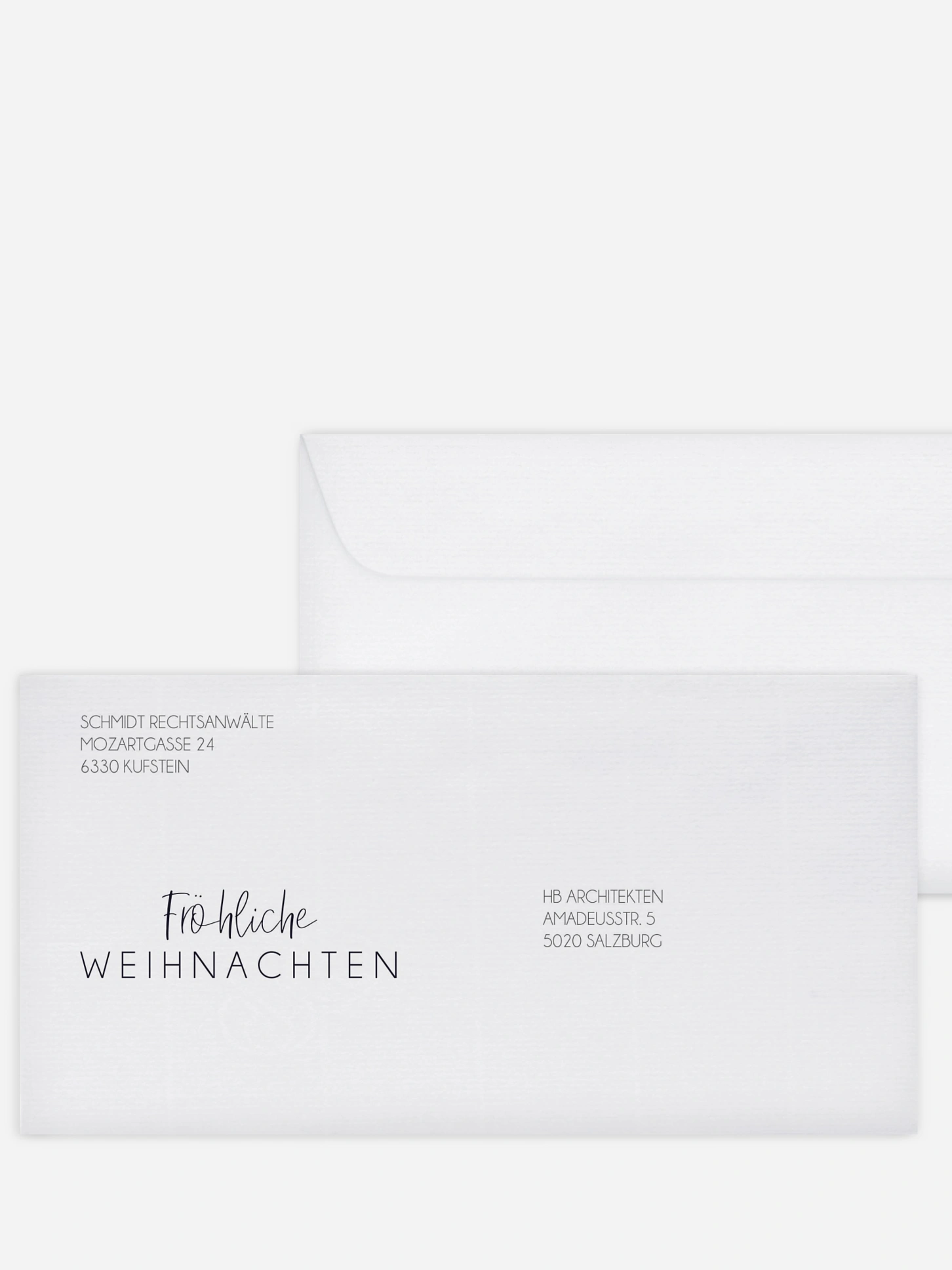 Bedruckte Umschläge geschäftl. Weihnachten Redhouse