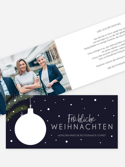 Geschäftliche Weihnachtskarte Redhouse