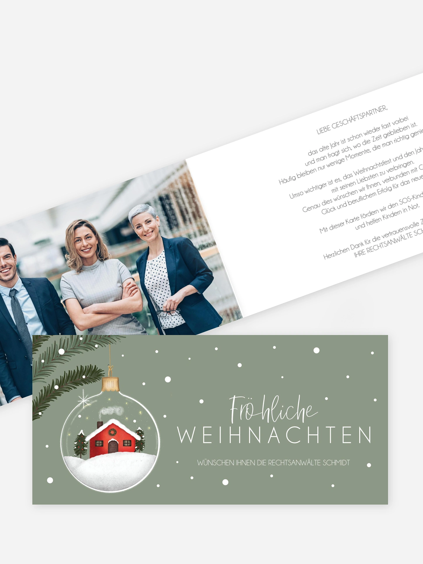 Spendenkarten Geschäftlich Redhouse