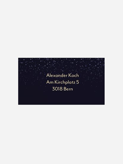 Empfängeraufkleber geschäftl. Weihnachten Faltstern