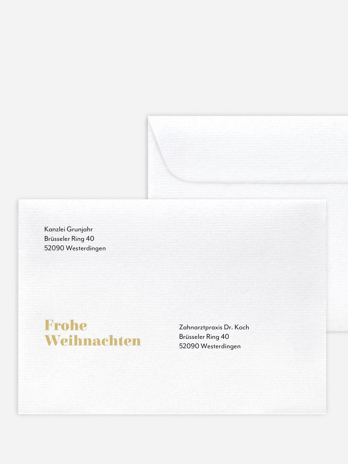 Bedruckte Umschläge geschäftl. Weihnachten Papierbaum
