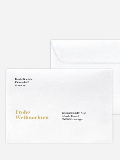 Bedruckte Umschläge geschäftl. Weihnachten Papierbaum