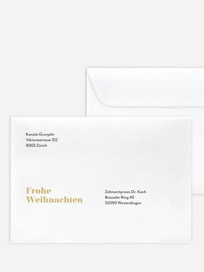 Bedruckte Umschläge geschäftl. Weihnachten Papierbaum