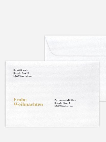 Bedruckte Umschläge geschäftl. Weihnachten Papierbaum