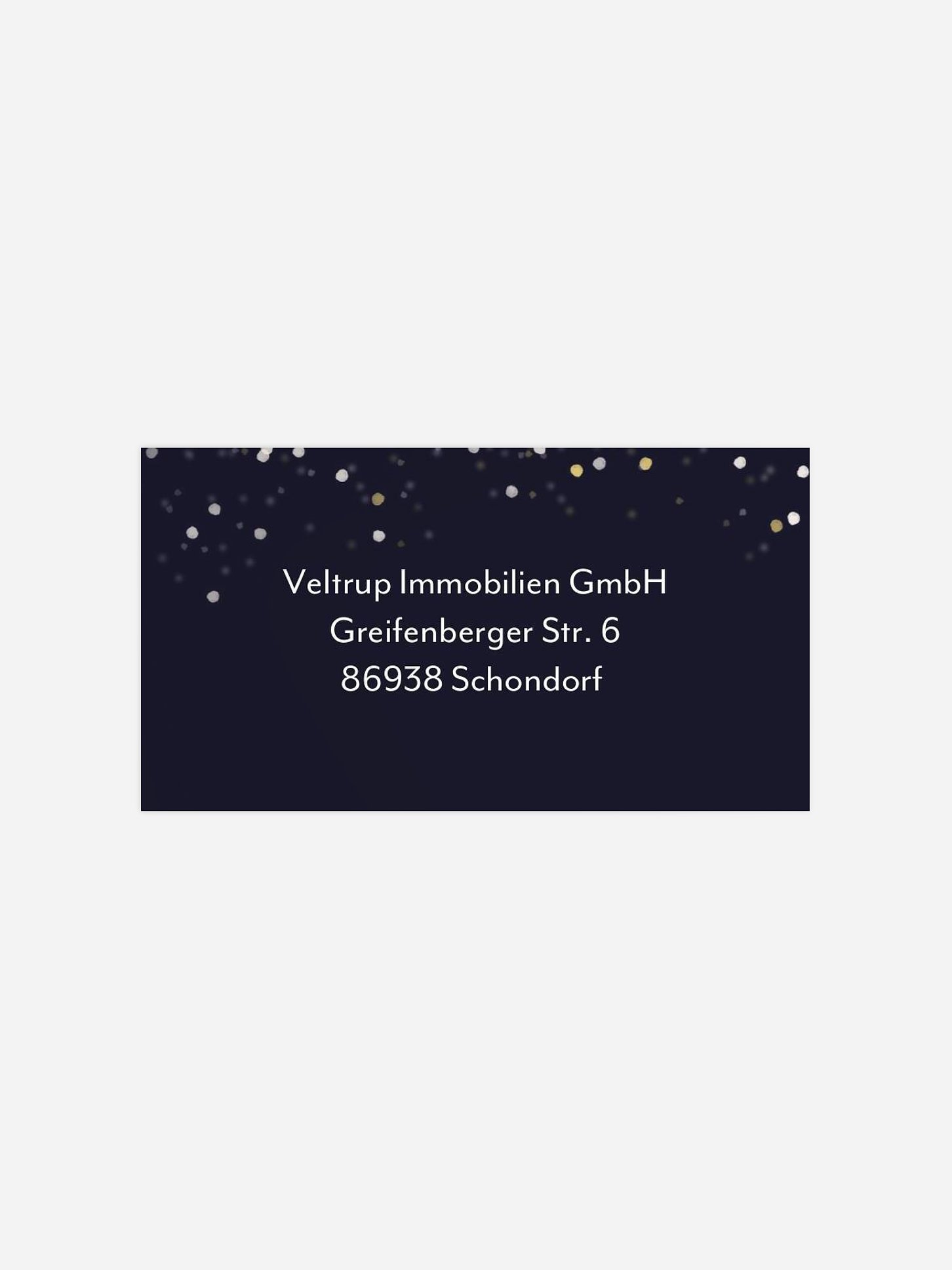 Empfängeraufkleber geschäftl. Weihnachten Tannenschmuck