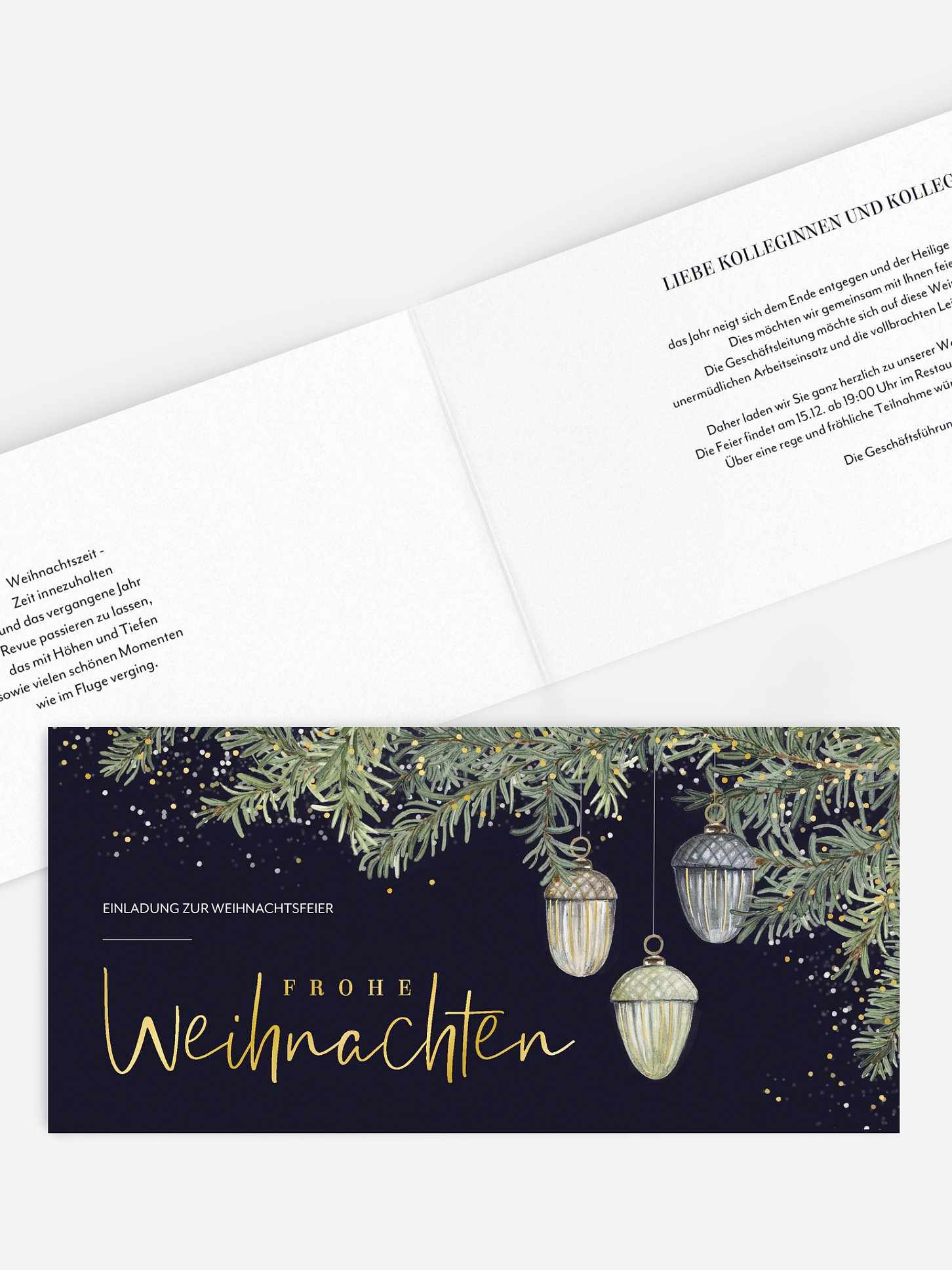 Weihnachtsfeier Tannenschmuck