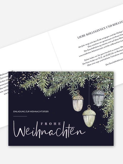 Weihnachtsfeier Tannenschmuck