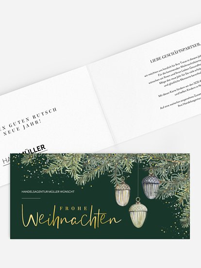Spendenkarten Geschäftlich Tannenschmuck