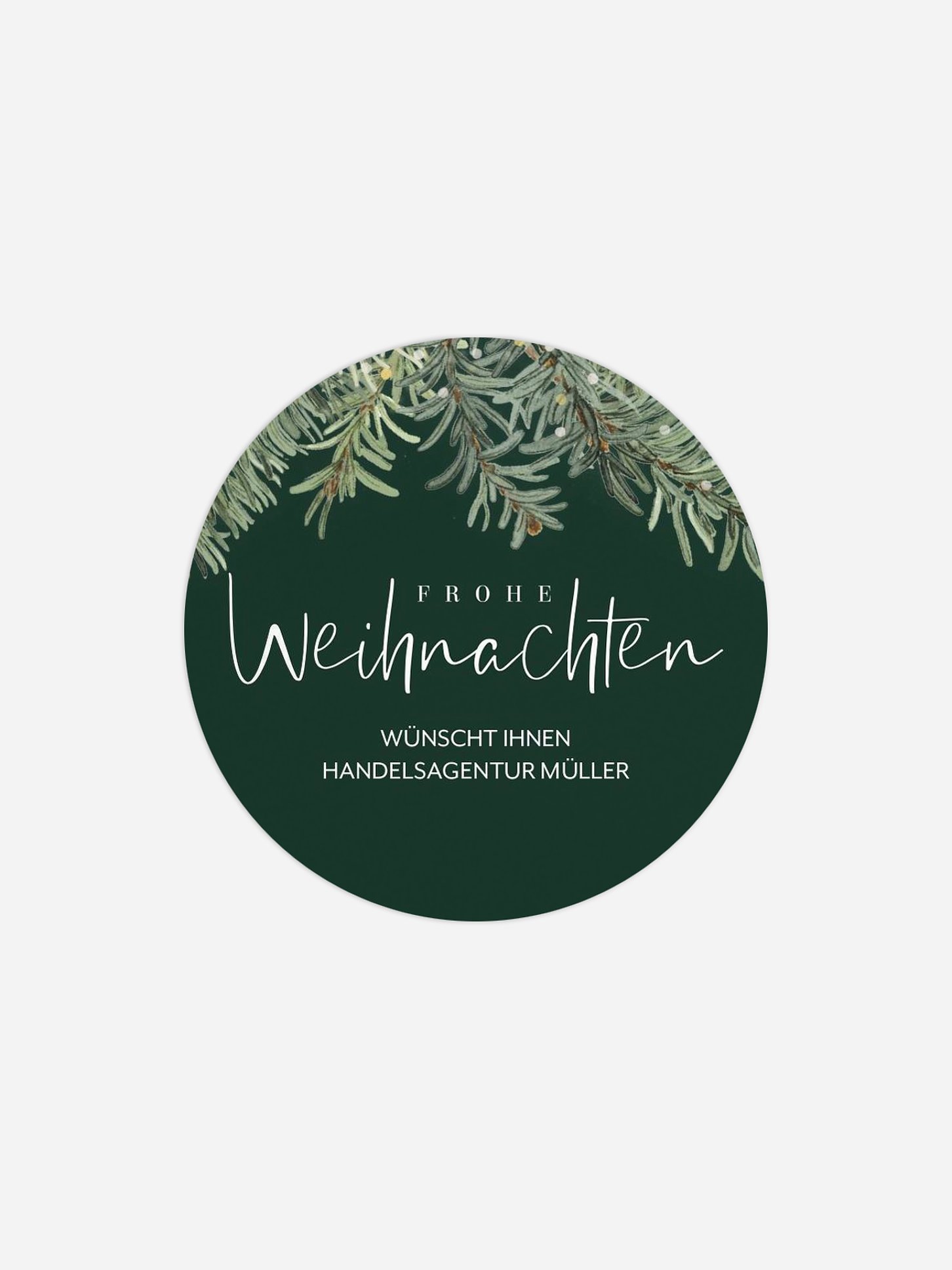Geschenkaufkleber Geschäftlich Tannenschmuck
