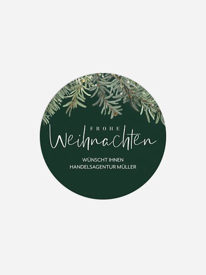 Geschenkaufkleber Geschäftlich Tannenschmuck