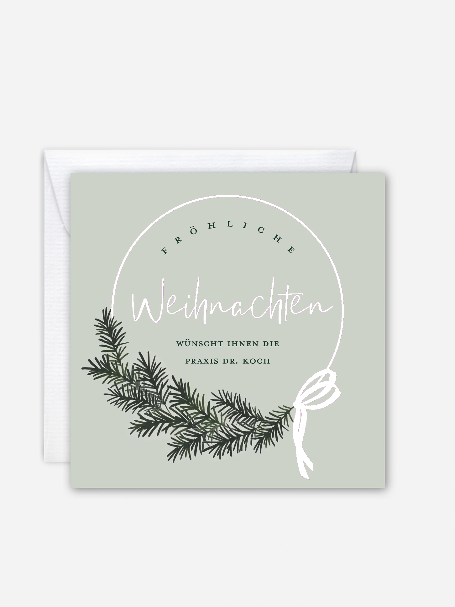 Geschäftliche Weihnachtskarte Christmas Hoop