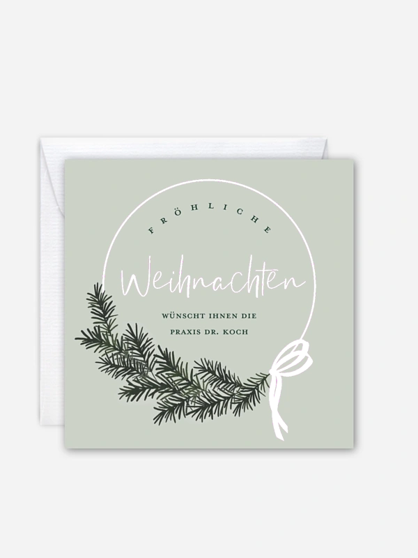Geschäftliche Weihnachtskarte Christmas Hoop