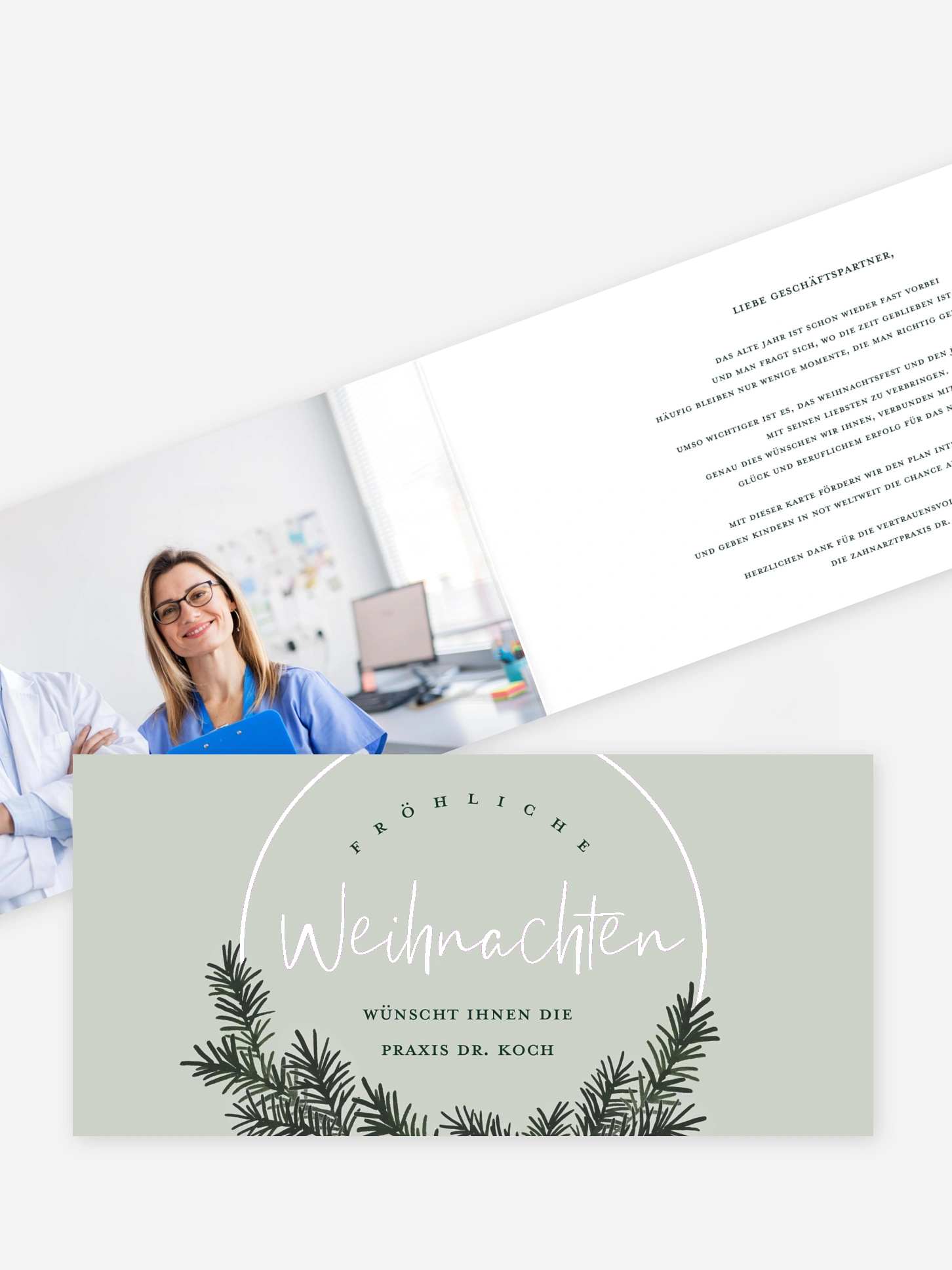 Spendenkarten Geschäftlich Christmas Hoop