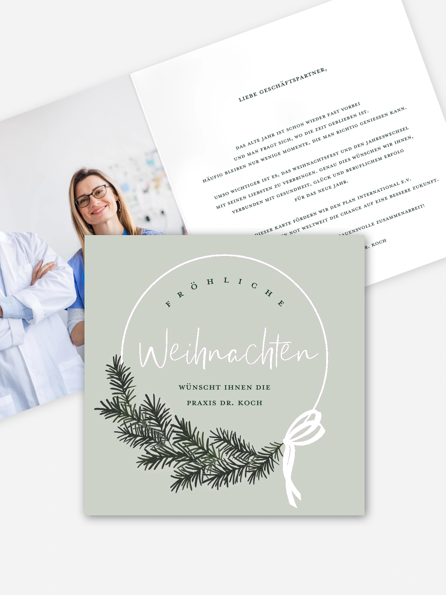 Spendenkarten Geschäftlich Christmas Hoop