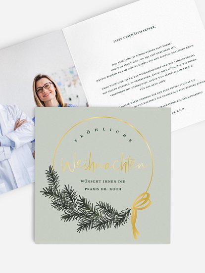 Spendenkarten Geschäftlich Christmas Hoop