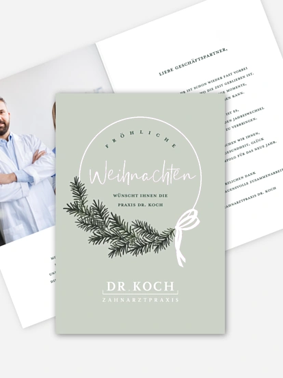 Spendenkarten Geschäftlich Christmas Hoop