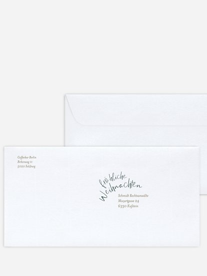 Bedruckte Umschläge geschäftl. Weihnachten Weihnachtlich