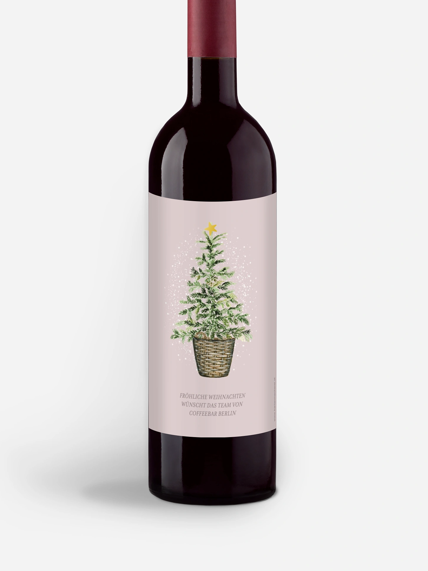 Flaschenetikett geschäftlich Weihnachtlich