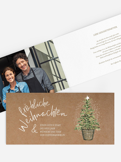 Geschäftliche Weihnachtskarte Weihnachtlich
