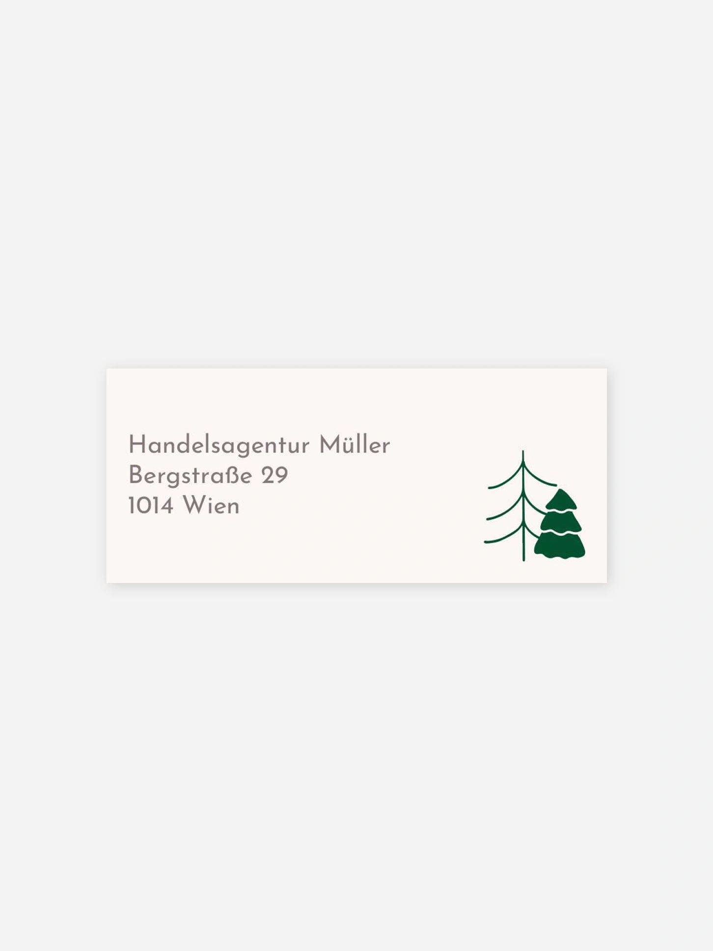 Absenderaufkleber geschäftl. Weihnachten Weihnachtsstadt