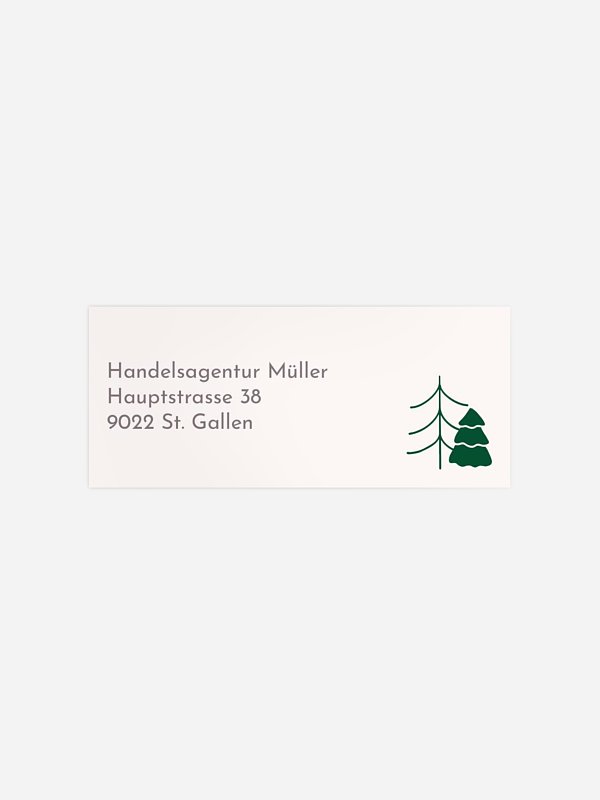 Absenderaufkleber geschäftl. Weihnachten Weihnachtsstadt